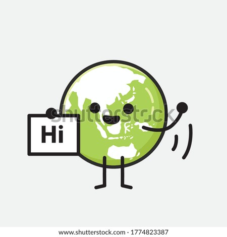 An illustration of Cute Green Earth Vector Character