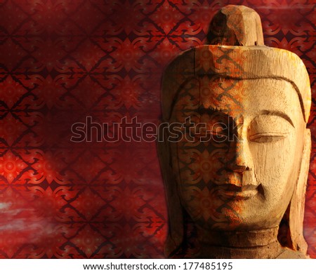Buddha Face, Colorful Background