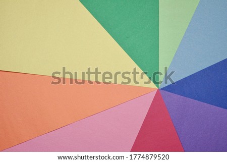 Sheets of organic coloured paper.
