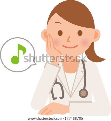 A vector illustration of woman doctor