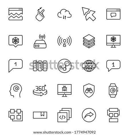 Web line icon. Vector symbol in trendy flat style on white background. Internet sings for design.