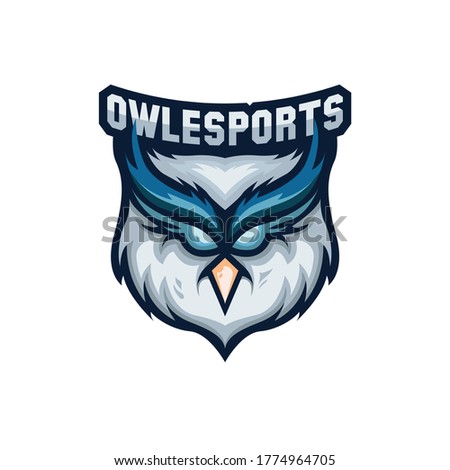 Owl mascot esport logo design. Sticker design. Logo design. Animal logo.