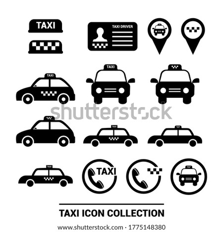 Vector image. Different transport icons. Basic solid icons.