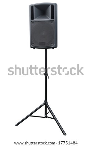 Speaker on stand isolated with clipping path Royalty-Free Stock Photo #17751484