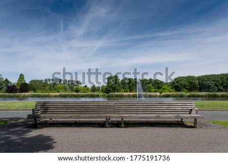Bench seat in the city of rotterdam
