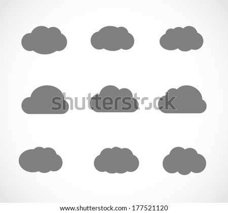 Set of icon clouds
