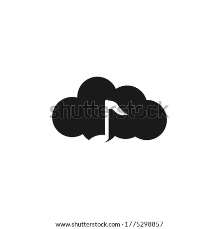cloud musical scale vector design illustration
