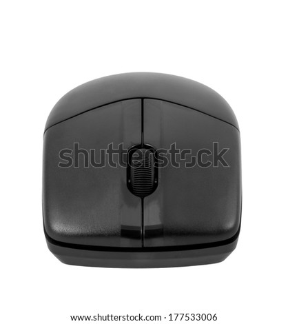 Modern wireless computer optical mouse isolated on white background