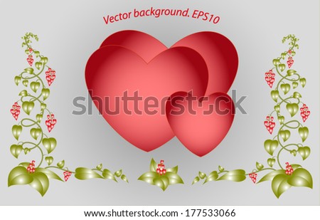 decorative floral hearts. EPS10.