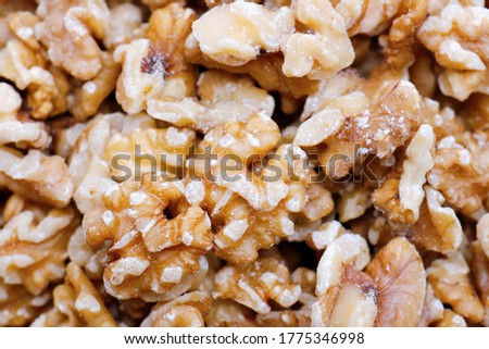 This is a picture of unsalted roasted walnuts.