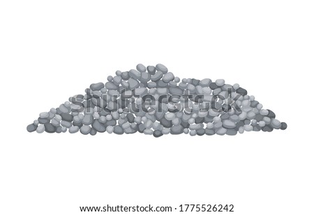 Heap building material. Heap of gravel. Vector illustrations can be used for construction sites, works and industry gravel Royalty-Free Stock Photo #1775526242