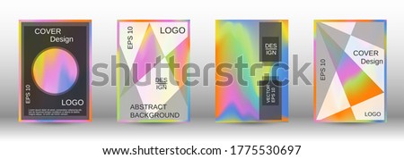 Minimum vector coverage. Futuristic gradient set. Creative fluid backgrounds from current forms. Promotion banner concept. Vector flat illustration.