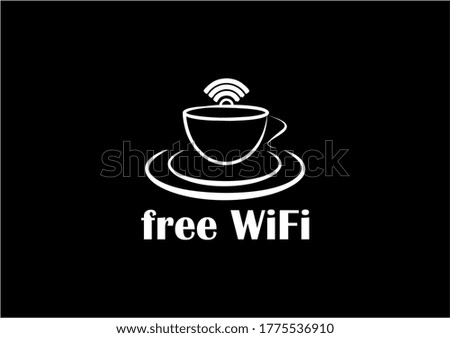picture on a black background with the inscription Free wifi