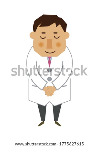 Illustration of occupation.
Clip art of a male doctor. Medical material.
