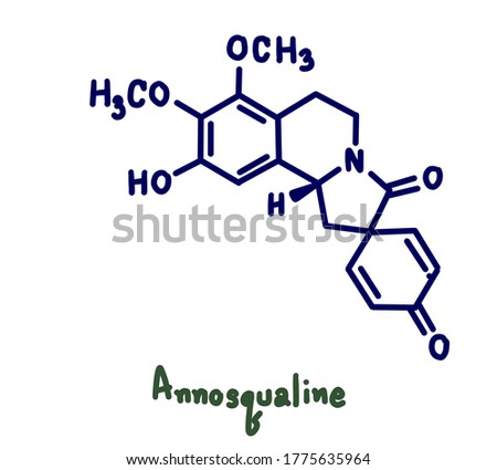 Annosqualine , a novel isoquinoline alkaloid with an unprecedented skeleton bearing a spirocyclohexadienone function, was isolated from the stems of Annona squamosa in 2004 as a minor component 