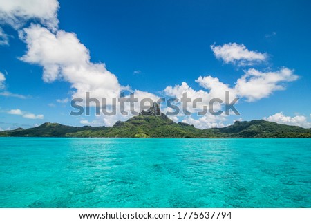 Tahiti Borabora otemanu mountain lagoon Royalty-Free Stock Photo #1775637794