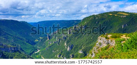 Cevennes National park,  gorges du Tarn in France Royalty-Free Stock Photo #1775742557