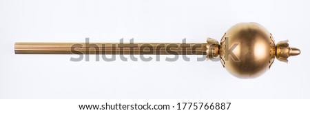 golden scepter isolated on white background Royalty-Free Stock Photo #1775766887