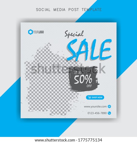 Abstract template post for social media, template for fashion sale ads