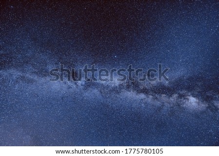 Milky way. A sky full of stars. Clear blue sky