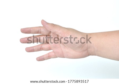 Rock Paper Scissors Hand Gesture Isolated against white background