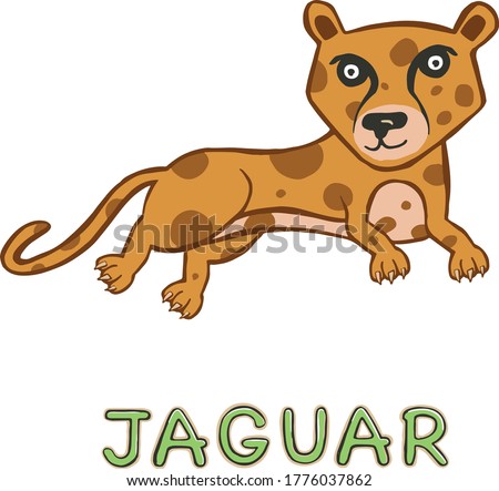 design Cute Jaguar. small icon for stock.