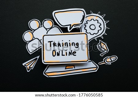 E-learning and online education paper icon
