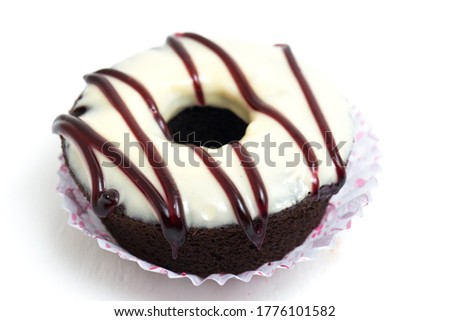 Delicious Brownies donut isolated on white background