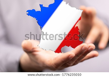 Digital France map country 3d