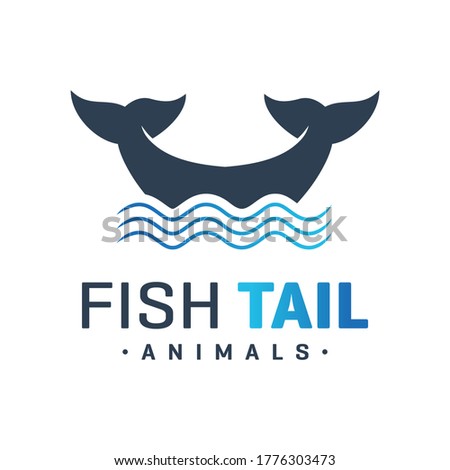 sea fish tail logo design