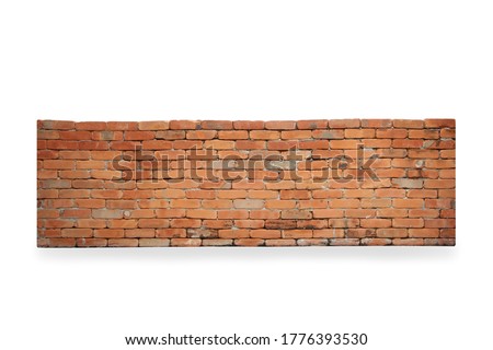 Brick wall isolated on white background. Royalty-Free Stock Photo #1776393530
