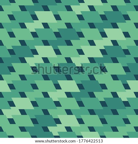 Geometric seamless repeating pattern of overlapping skewed rectangles
