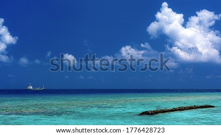 This is the landscape of the island in Maldives