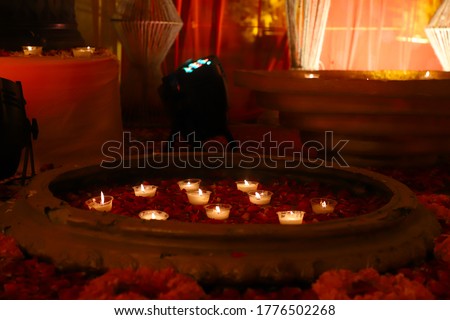 diwali lamp decoration of royal house.