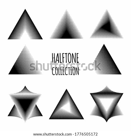 Abstract Triangle Halftone pattern collection