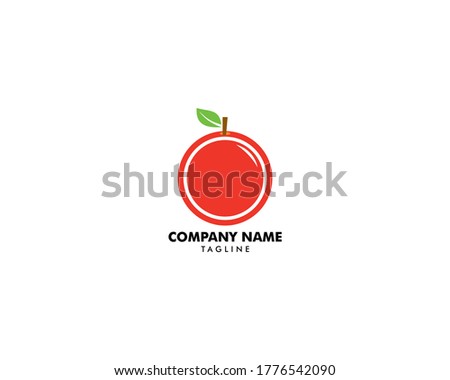 Orange Fruit Logo Design Vector Icon Illustration Design
