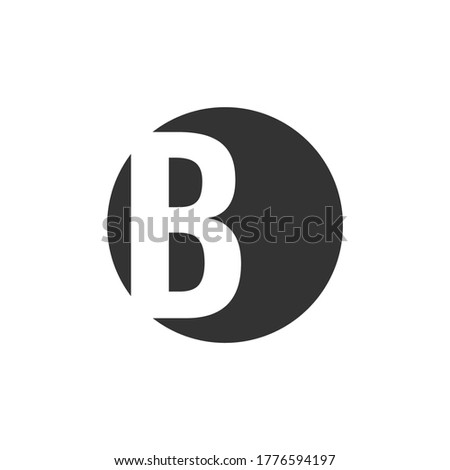 b alphabet vector design template illustration