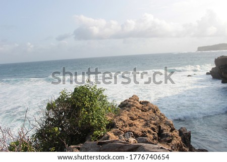 Poto beach with beautiful sand and sea water

