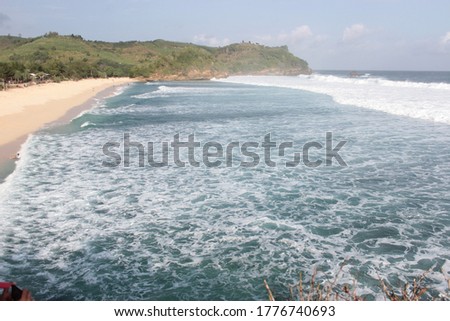 Poto beach with beautiful sand and sea water

