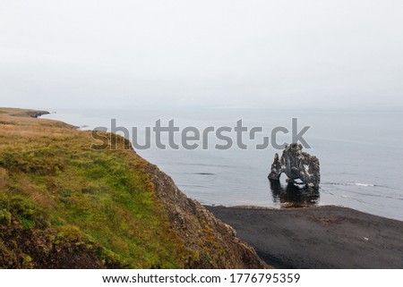 The Hvítserkur basalt cliff on Iceland