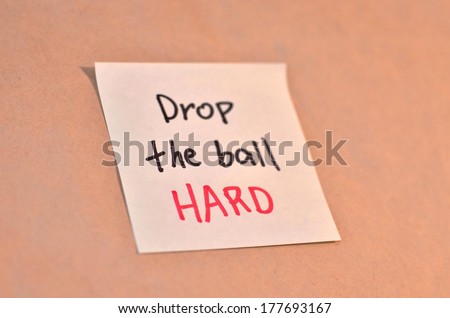 Business Wording on the sticky paper texture background