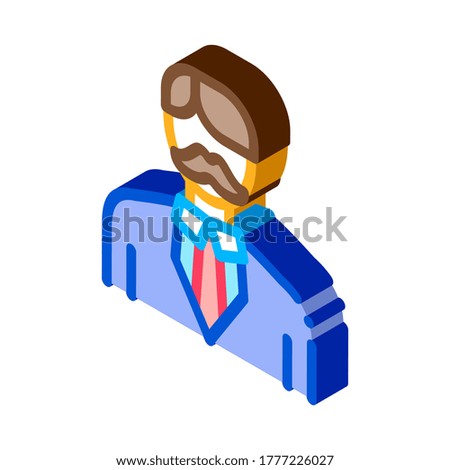 Parent in Costume Icon Vector. Isometric Parent in Costume Sign. Color Isolated Symbol Illustration