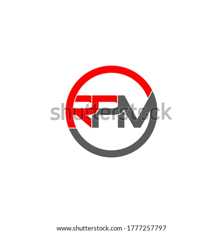 rpm letter original monogram logo design