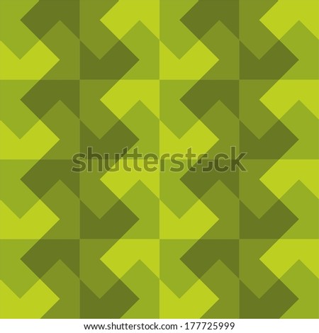 Seamless geometric pattern light green and green