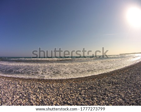 Beach and sea are in Cyprus