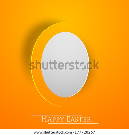 Easter egg card on yellow background. Royalty-Free Stock Photo #177728267