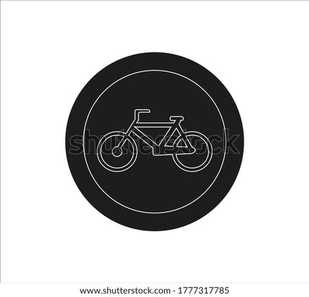 Traffic sign icon prohibiting entry to bicycles. illustration for web and mobile design.