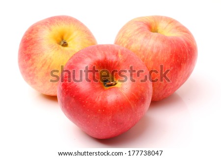 Red apple isolated on white background cutout 