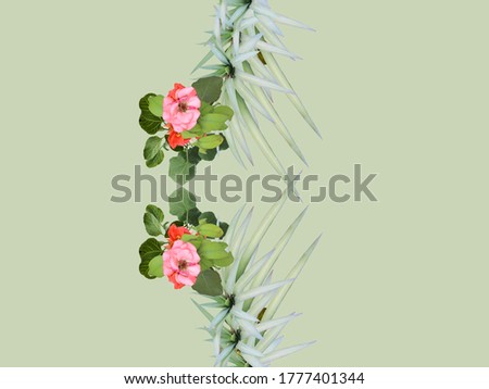 background floral border design for presentation 