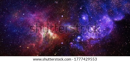 High quality background space. Space many light years far from the Earth. Elements of this image furnished by NASA Royalty-Free Stock Photo #1777429553